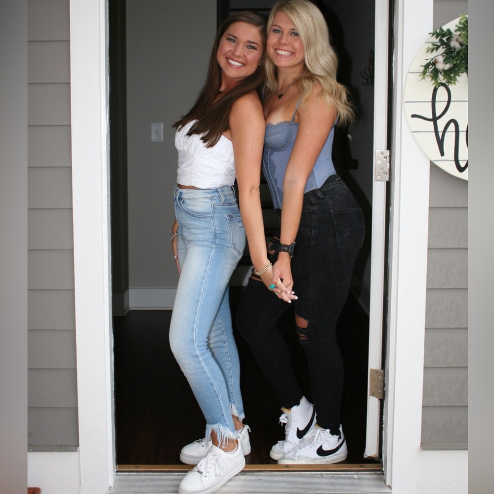 White crop top